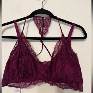 Soma Women's XL Telltale the Lover Bralette Bra Adjustable Strap Wicked Plum NEW